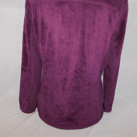 LL Bean Womens M Purple Plum Full Zip Fleece Plush Jacket Sweater - Picture 12 of 12